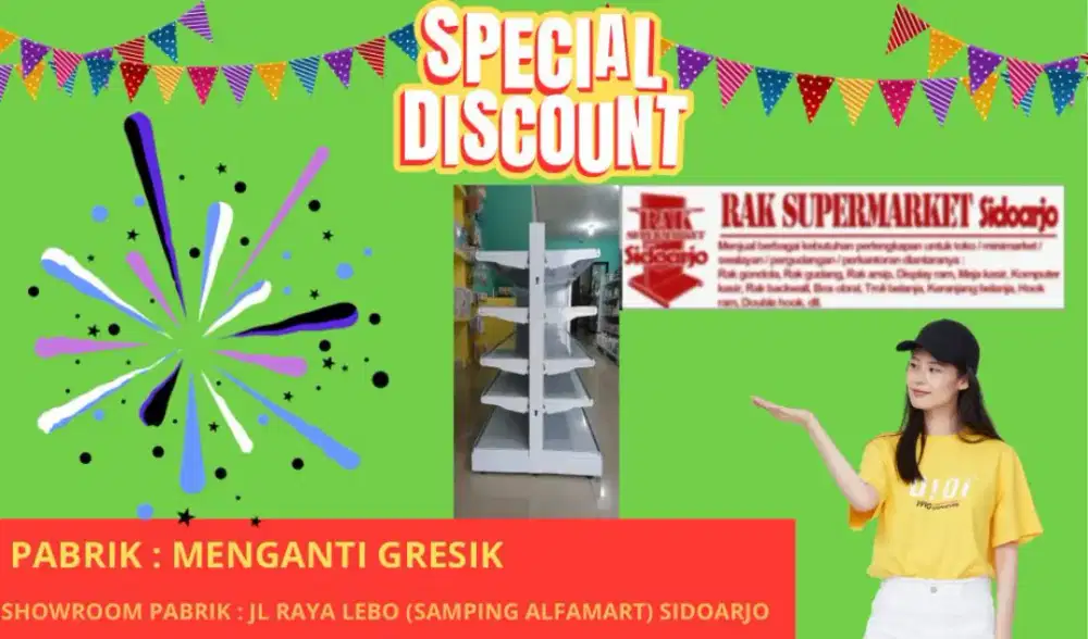 Rak minimarket gondrola dobel