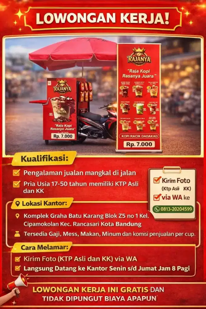 Lowongan Kerja Kopi Mangkal area Bandung