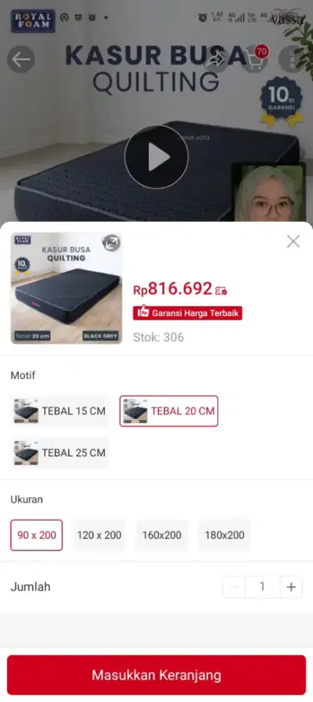 Jual cepat kasur