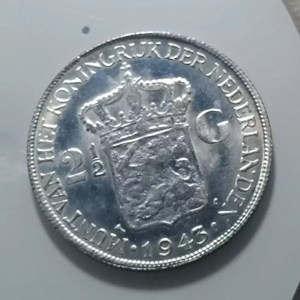 Koin Langka 2.5 Gulden Wihelmina BELAMDA 38 MM