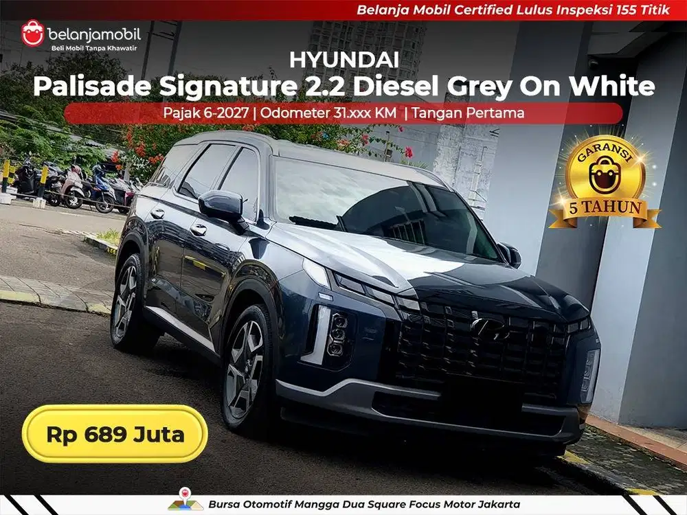 [ GARANSI 5TH ] Hyundai Palisade Signature 2.2 Panoramic AT 2023 2024