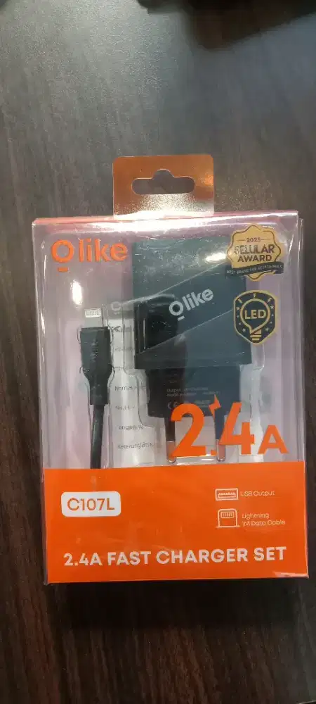 OLIKE C107 Adaptor Charger Set Lightning Fast Charging - hitam