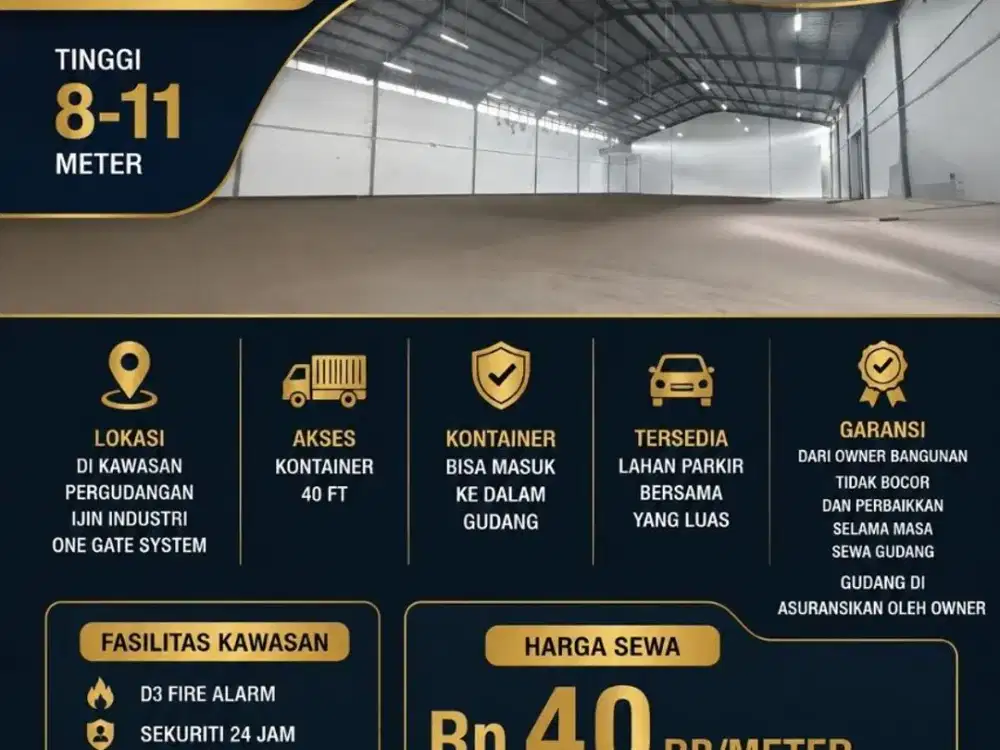 DISEWAKAN GUDANG 1152M2-553JT/TAHUN-NEGO HINGGA DEAL-BOGOR