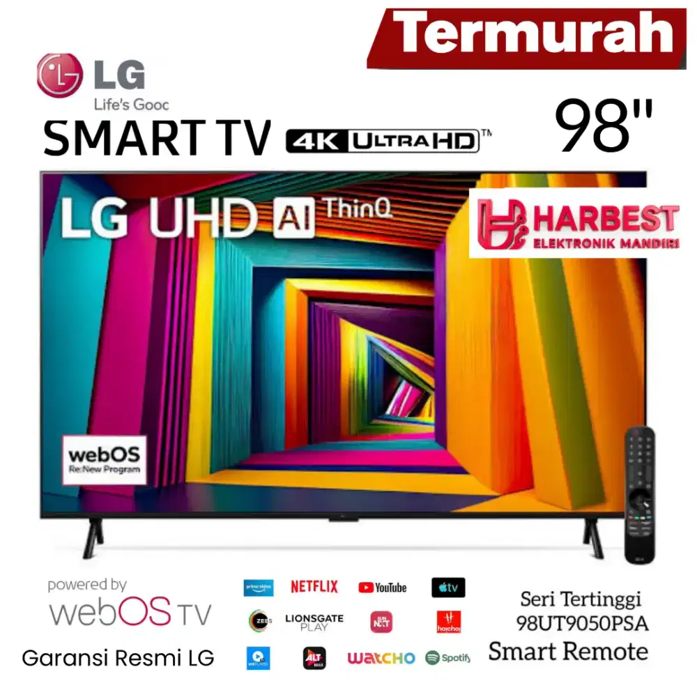 (BNIB) LG 4K UHD AI TV 98 Inch Smart TV 98UT9050PSA HDR10 AI Sound Pro