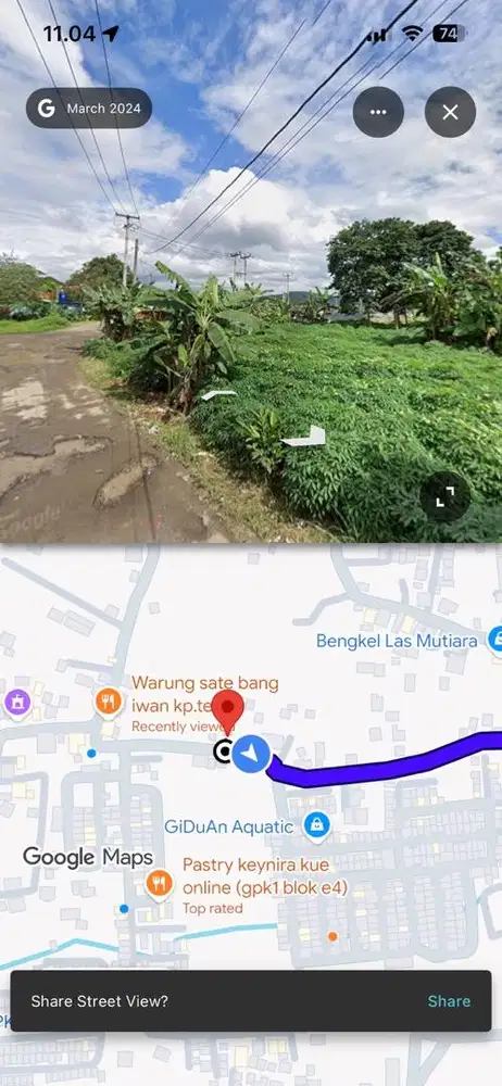 Sebidang tanah / kavling / kebun strategis kemang bogor