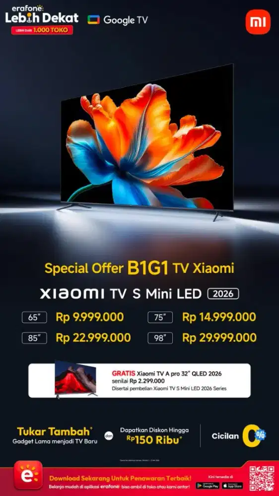 SPECIAL OFFER BISA TUKAR TAMBAH DAN CICILAN Google TV XIAOMI