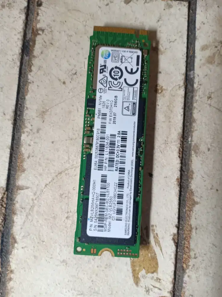 Harddisk SSD Samsung PM981 M2.Nvme 256Gb
