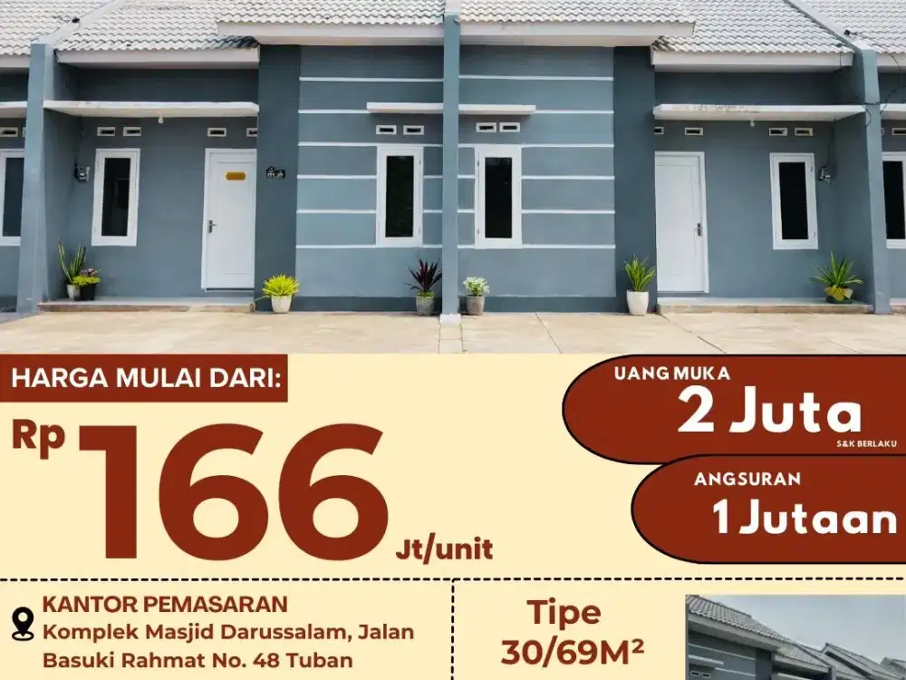 Hunian Subsidi Modern di Tuban Surya Madani Dua Solusinya