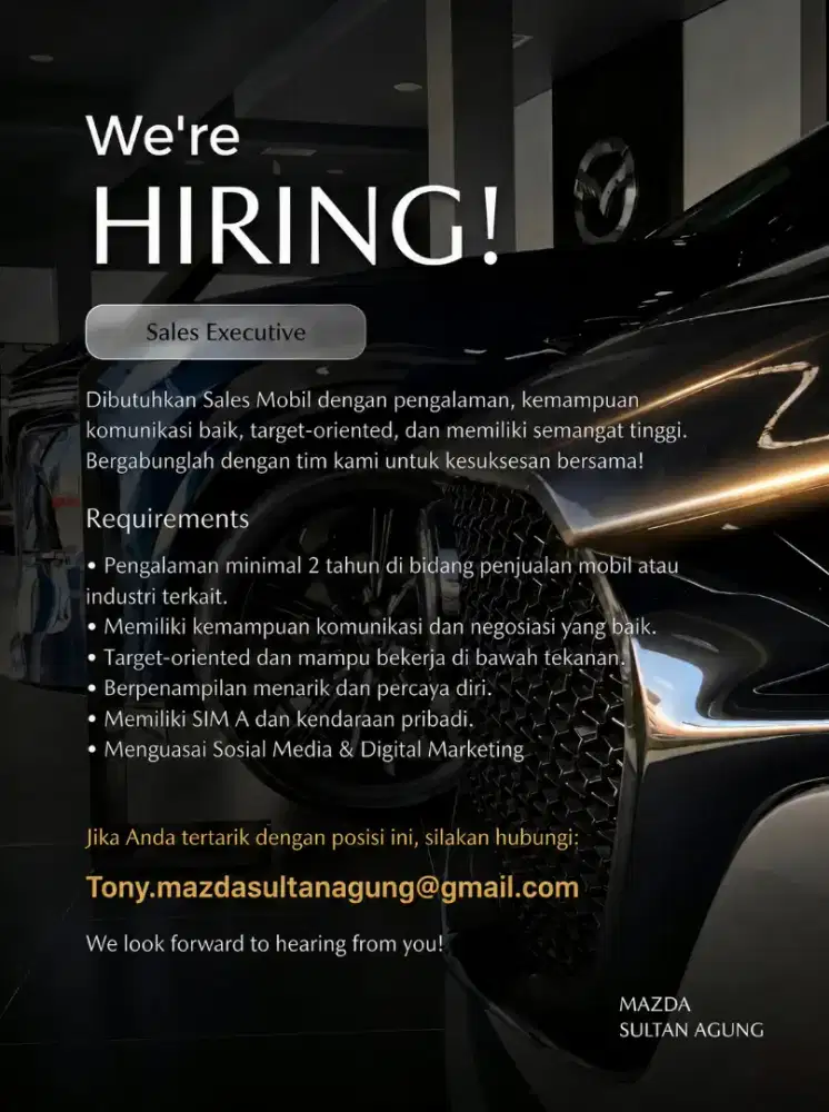 Sales Executive Mazda
