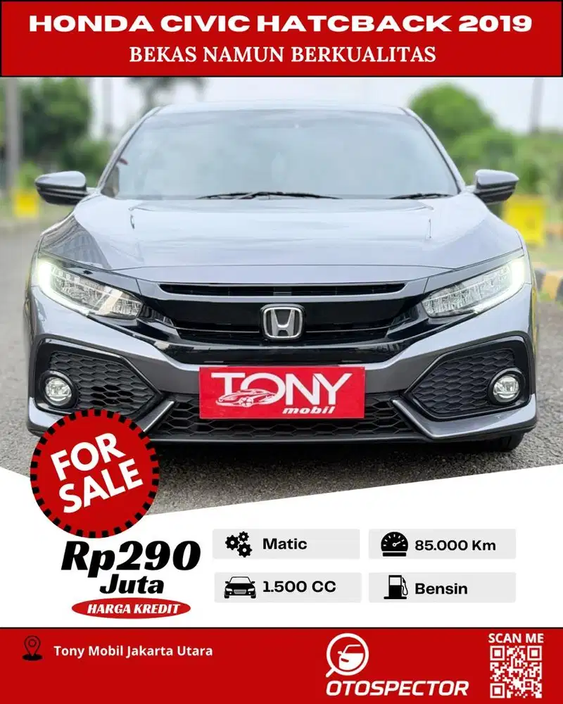 Honda Civic Turbo E Hatchback 2019 Abu-Abu