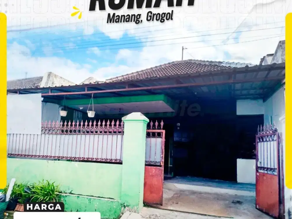 Disewakan Rumah Lega Nyaman Hadap Selatan dengan Carport Luas di Manang Grogol