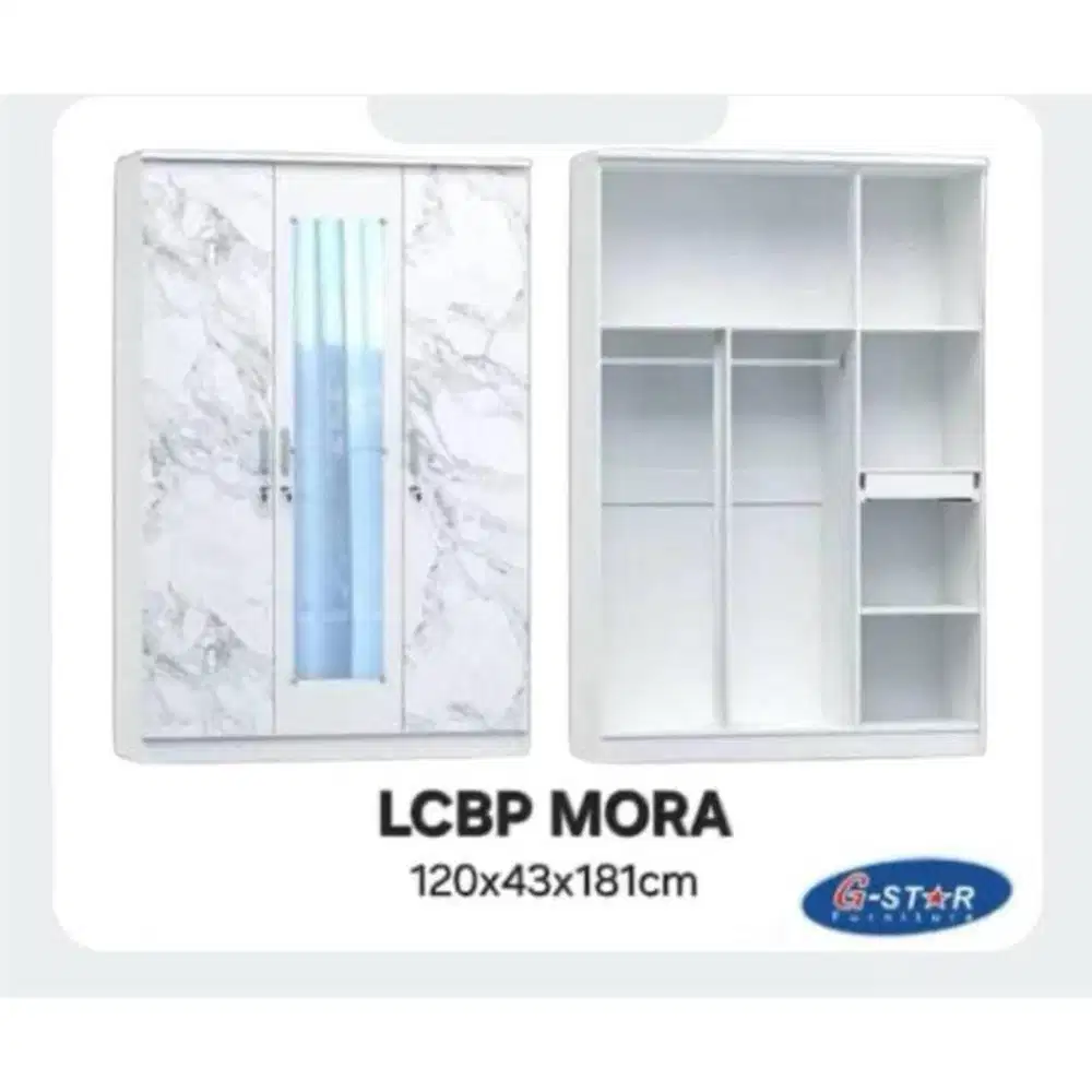 LEMARI PAKAIAN 3 PINTU MARBEL