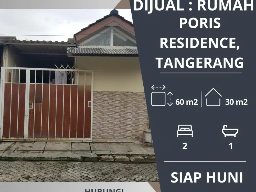 DIJUAL: Rumah di Poris Residence, Tangerang