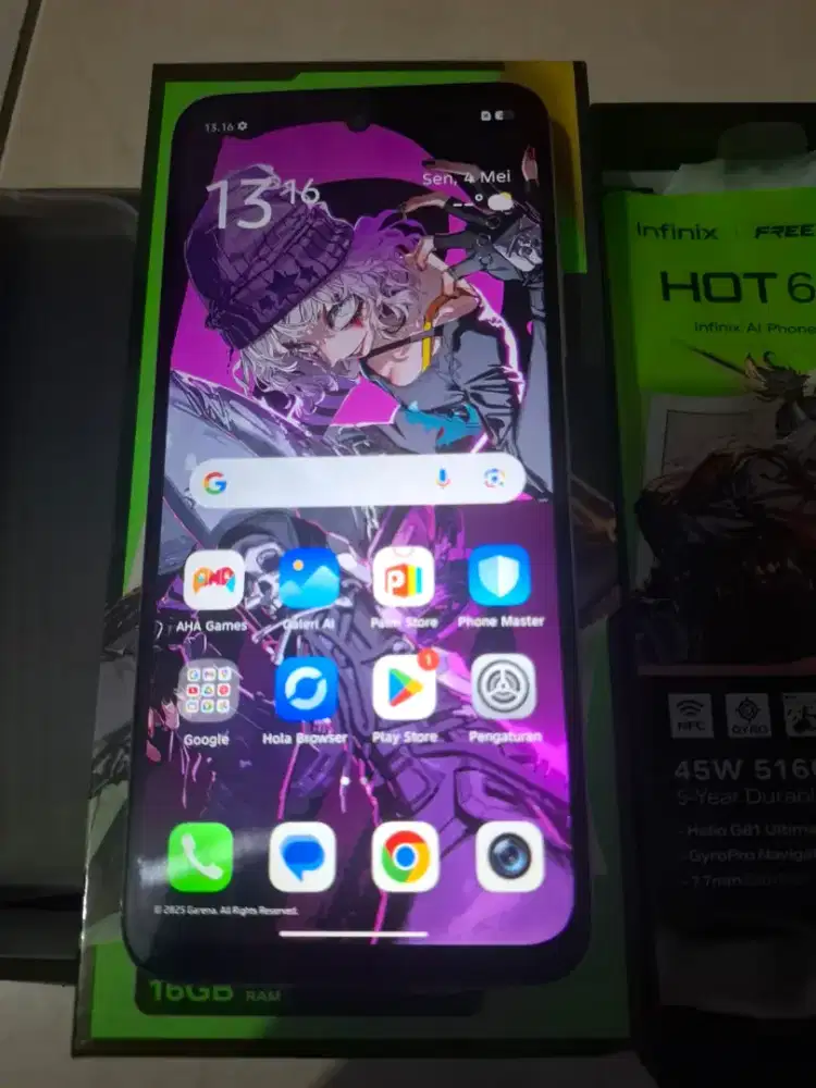 Infinix hot60i mulus fullset geransi panjang 8+8/256gb