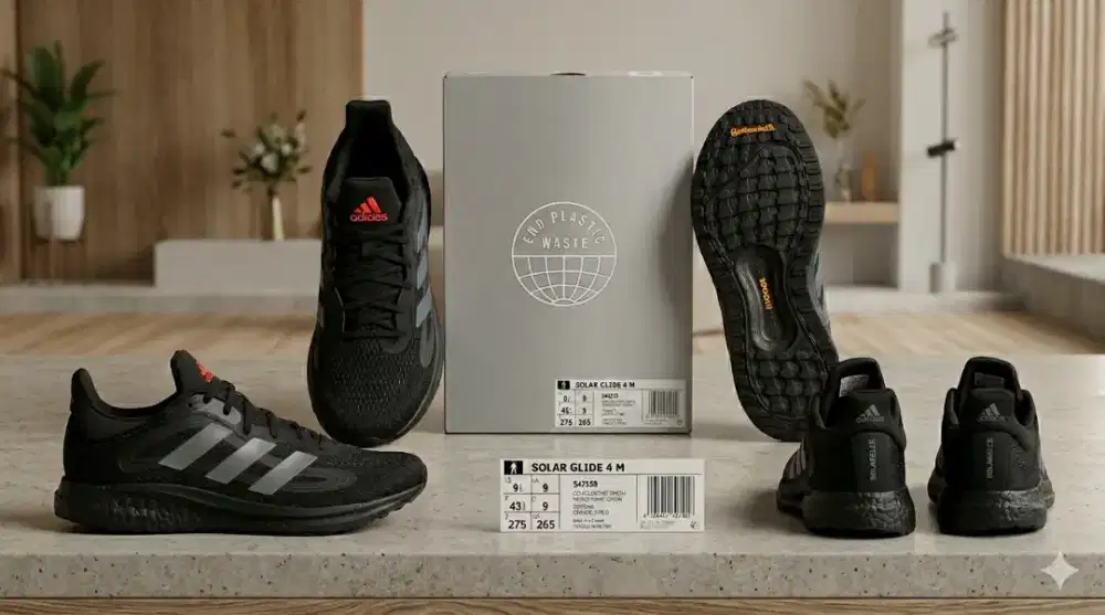 [BNIB] Adidas Solar Glide 4 M - Core Black - Size 43 - 100% Original