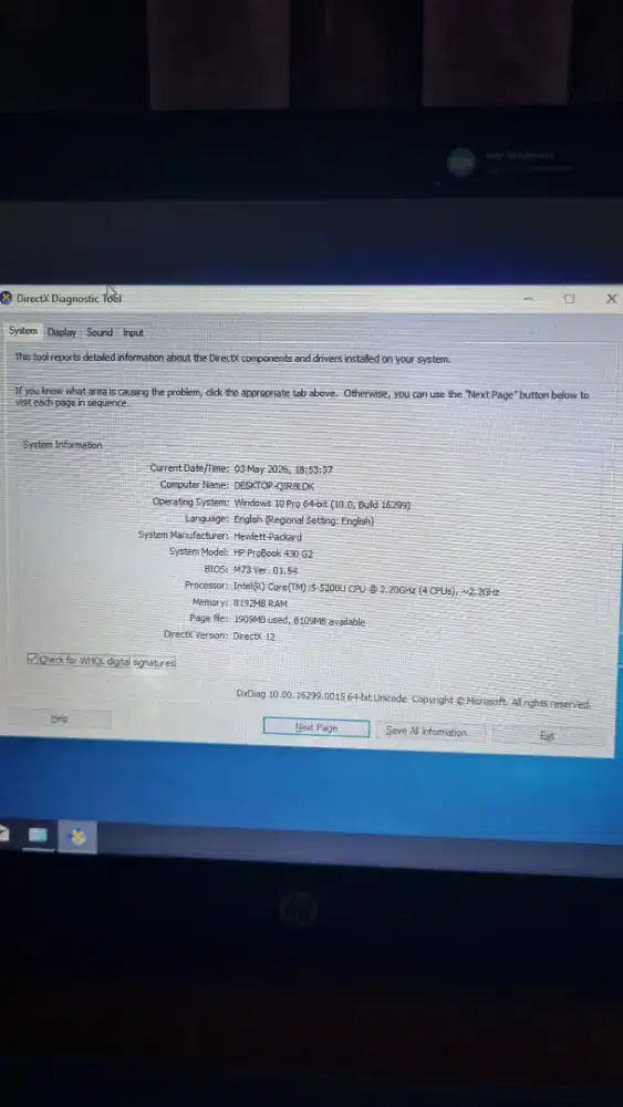 Laptop HP Probook 430 G2
