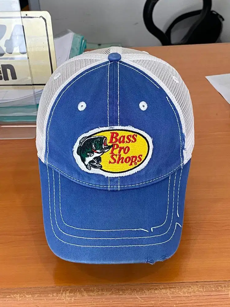 Topi Ripped Washed Trucker Hat Hats Caps BPS Basspro Bass Pro Shops