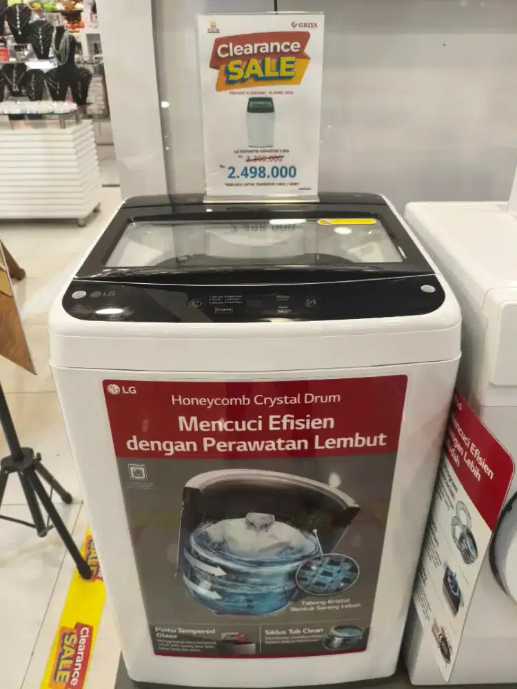 CASH & KREDIT Mesin Cuci Top Loading LG T2175NBTW 7,5Kg