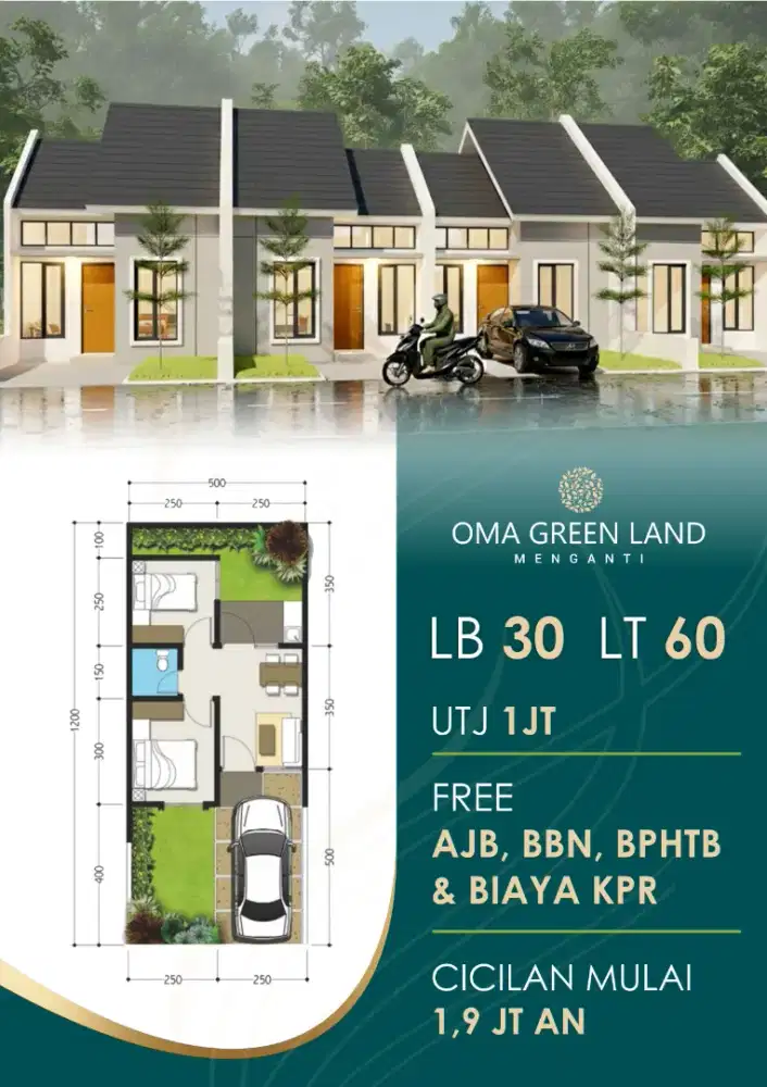Rumah 2 kamar hulaan sebelum pasar menganti 299jt