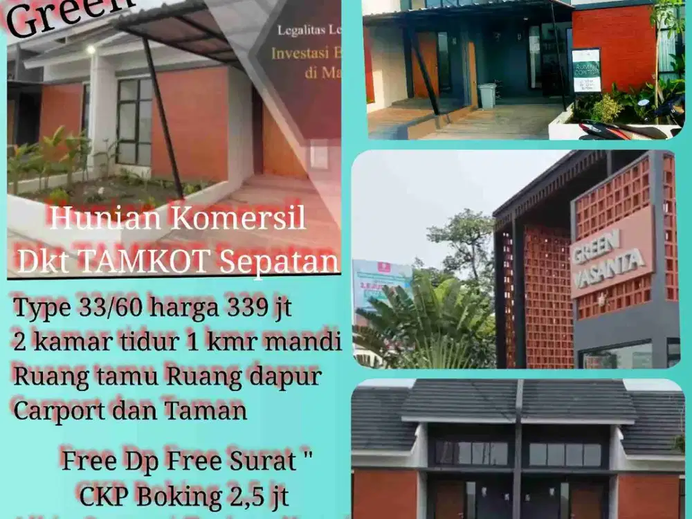 Ckp Modal 2,5 jt anda sdh bisa Memiliki Rumah Mewah Minimalis dkt TAMKOT Sepatan.