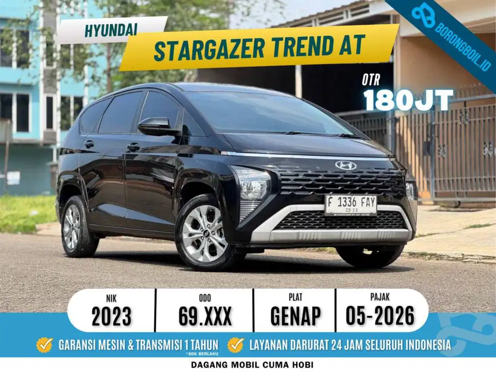 Hyundai Stargazer Trend AT 2023 Hitam Xpander veloz