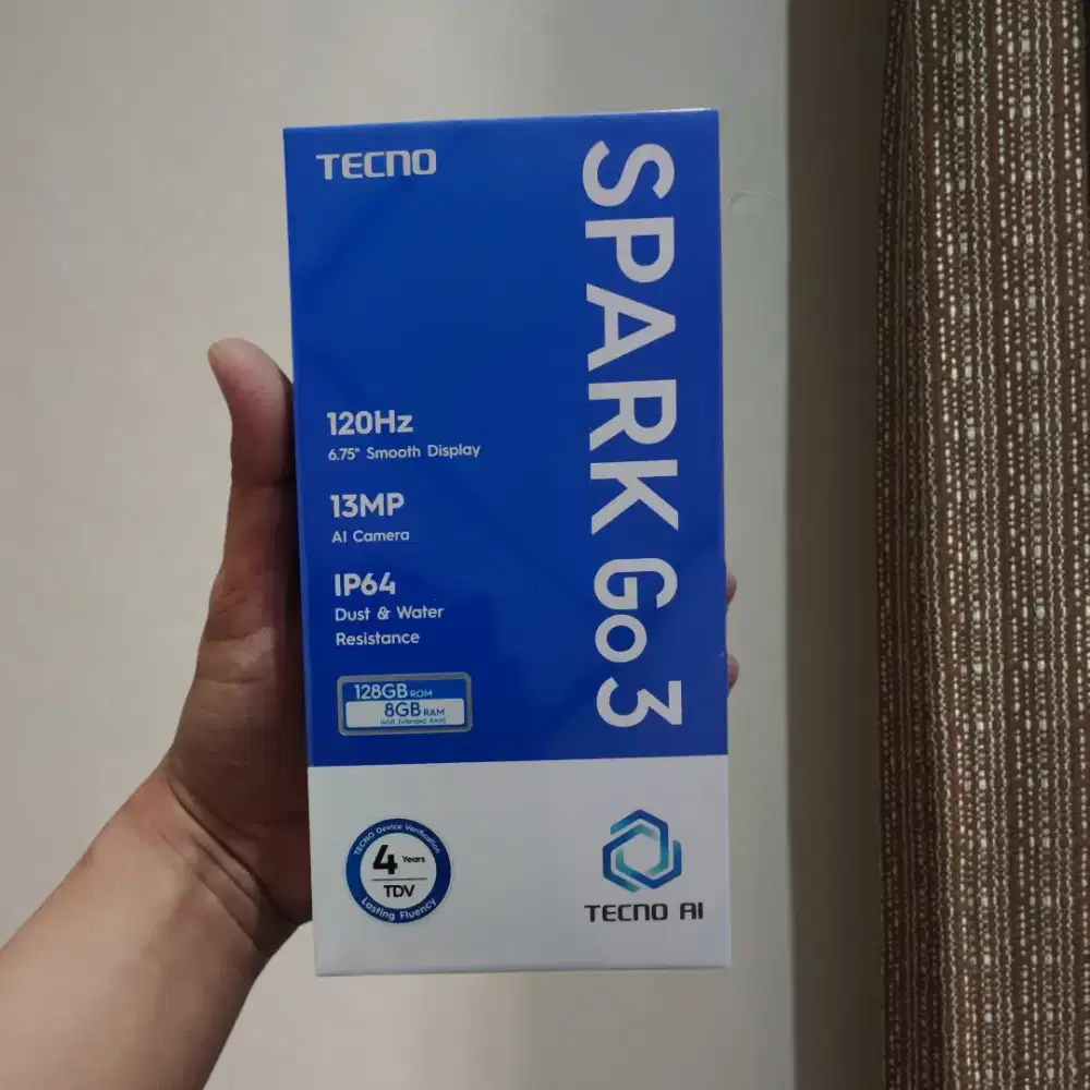 Tecno SPARK GO 3 4GB/128GB BARU SEGEL BOX BNIB GARANSI RESMI