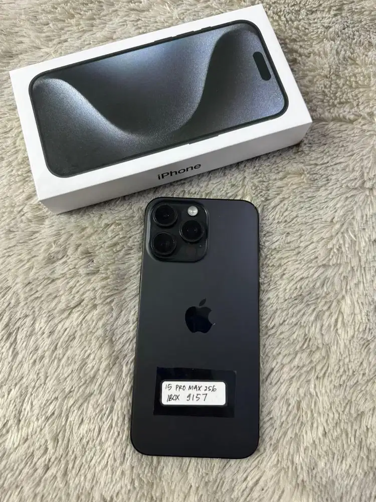 Iphone 15 pro max 256 gb ibox fullset oem mulus