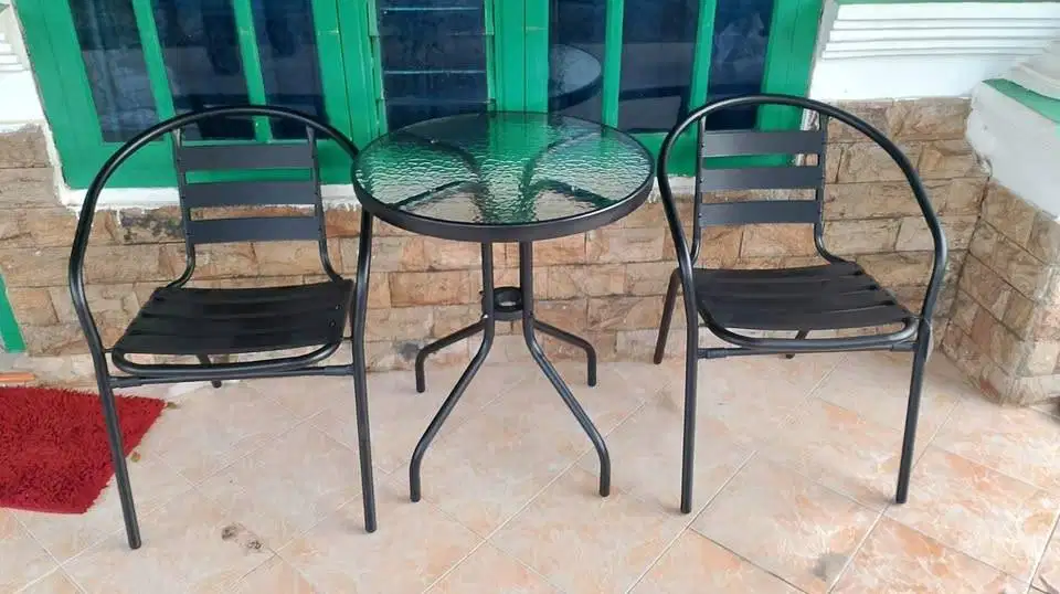 KURSI SET MEJA TERAS MINIMALIS BESI