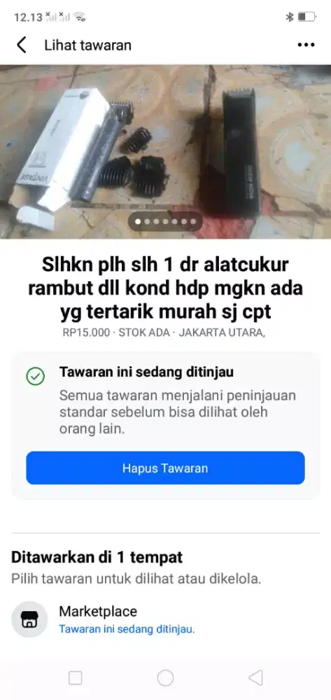 Slhkn plh slh 1 dr mesin cukur rambut simple kond hdp mgkn ada yg prlu