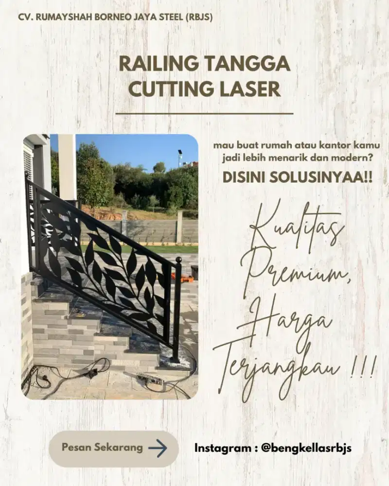 RAILLING TANGGA CUTTING LASER