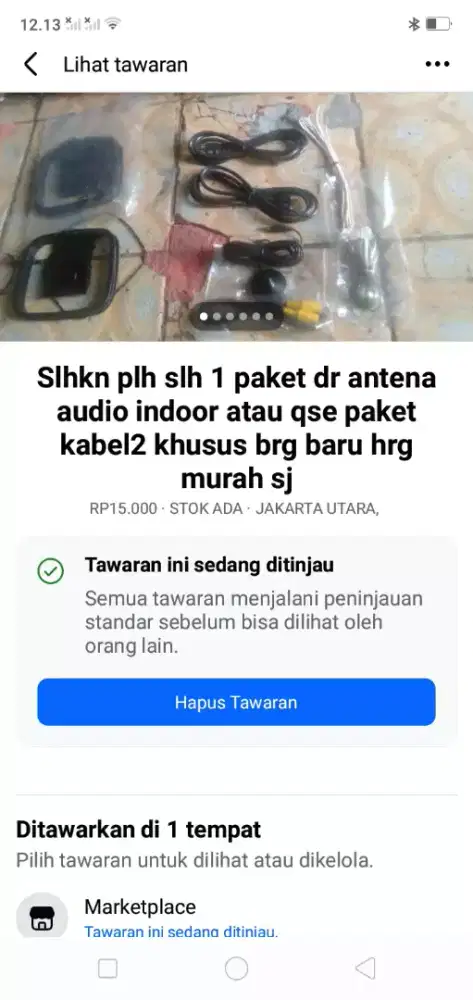 Slhkn plh slh 1 paket dr antena indoor/kabel2 khusus brg baru murah aj