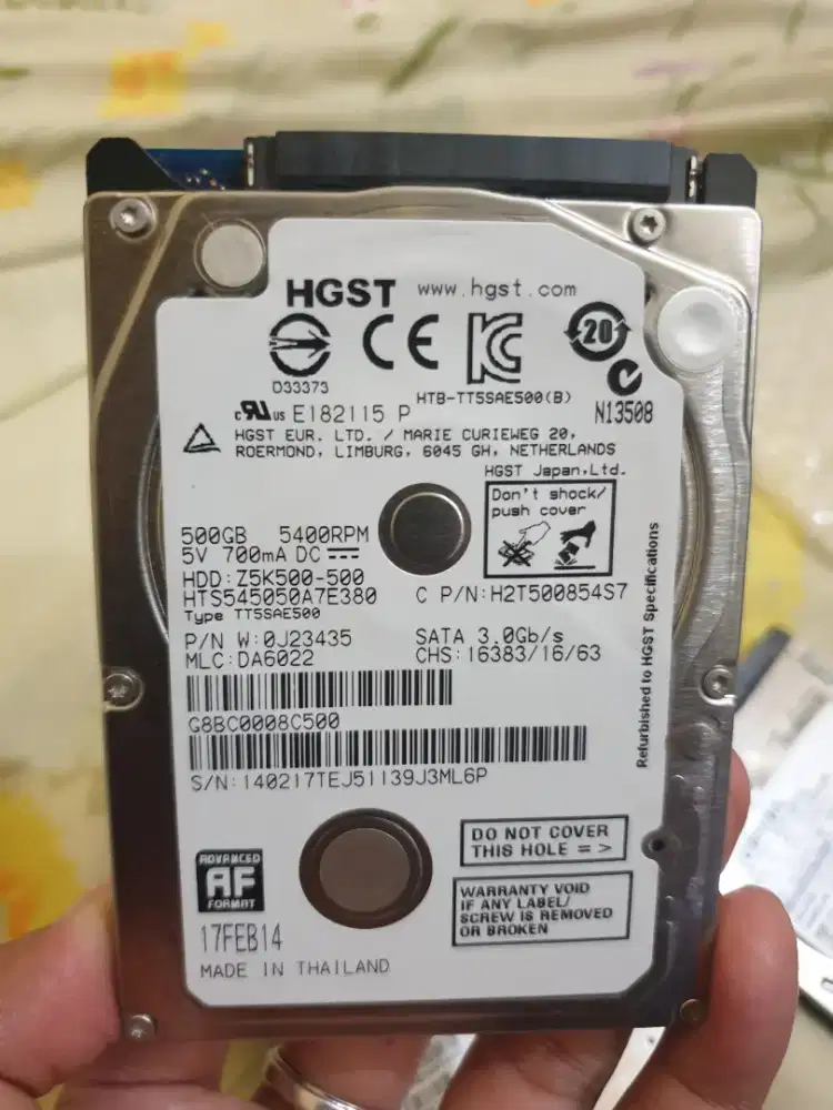 HARDISK HGST 2.5 500GB ORI COPOTAN LAPTOP