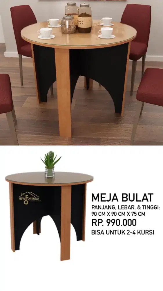 Meja bulat serbaguna