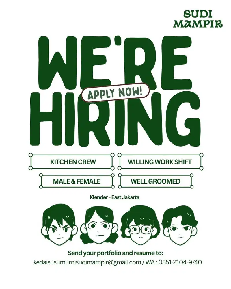 Loker | Lowongan Kerja Kitchen Crew | FnB | FNB | Warkop Cafe Resto