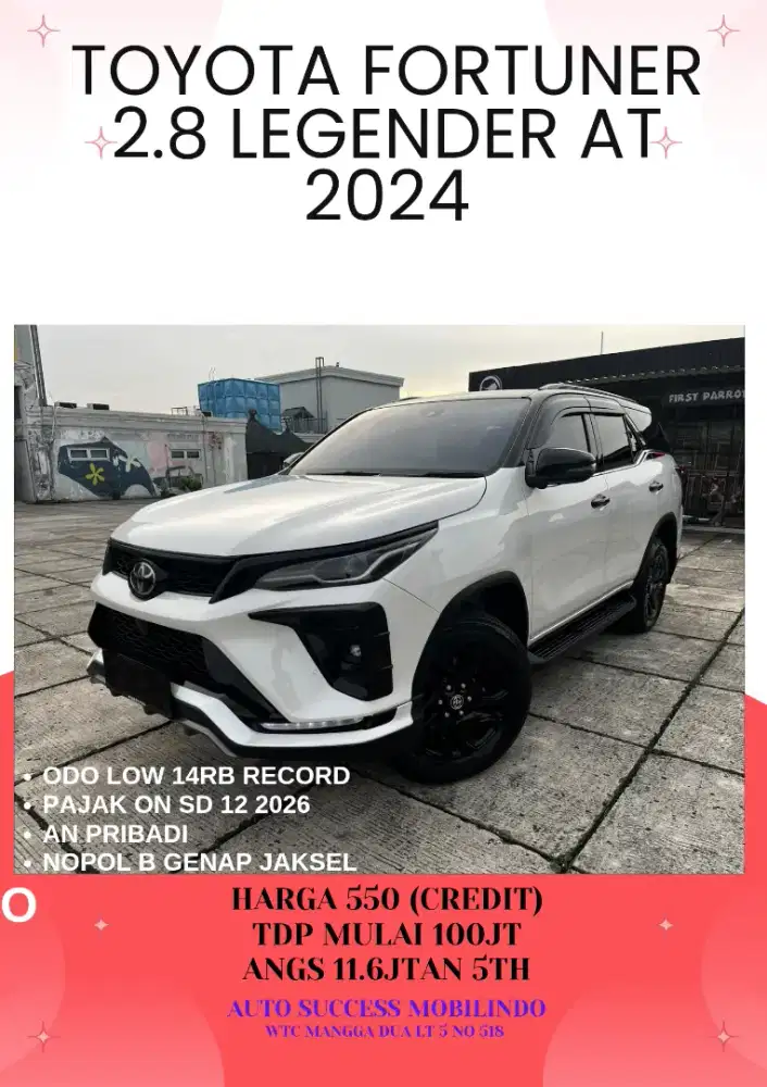 Toyota Fortuner 2,8 Gr Legender Tss 4x2 At 2024 Two Tone