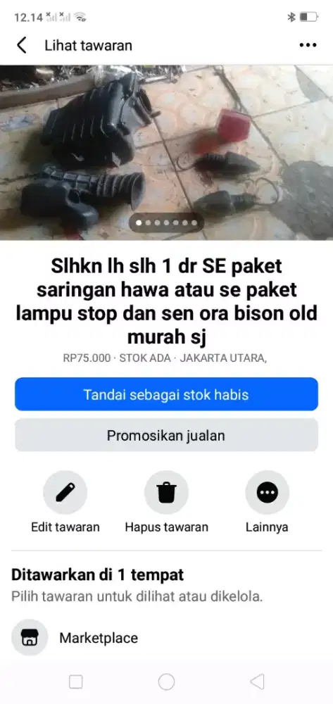 Slhkn lh slh 1 dr SE paket saringan hawa/lampu Yamaha bison old ors