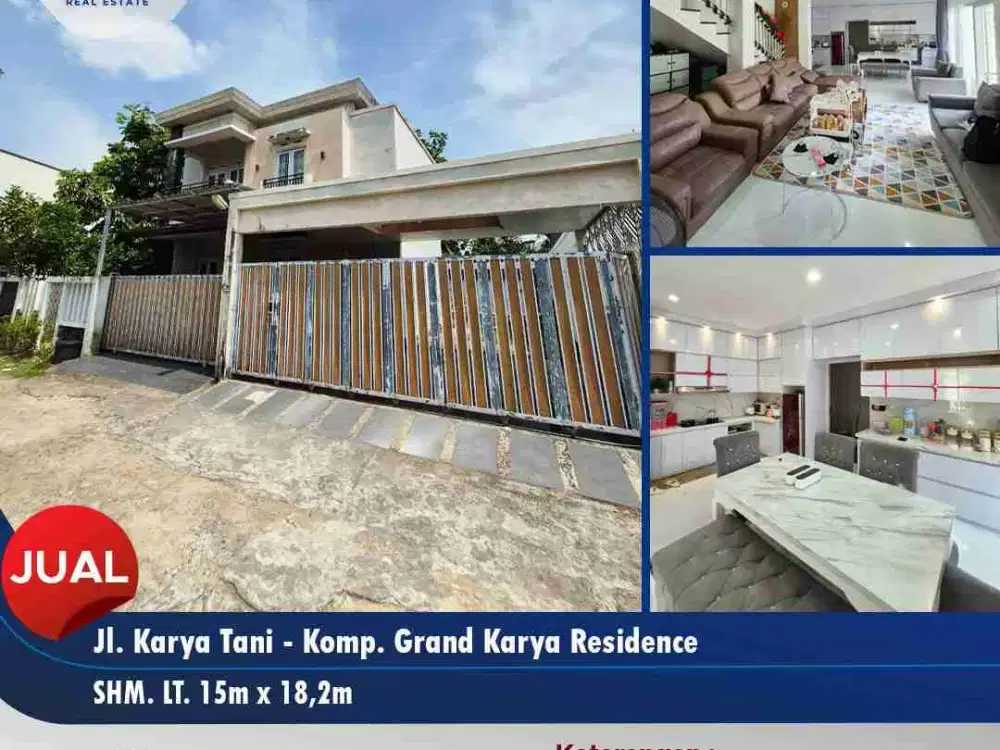 Dijual rumah 2lt di Ko. Grand Karya Tani - Purnama