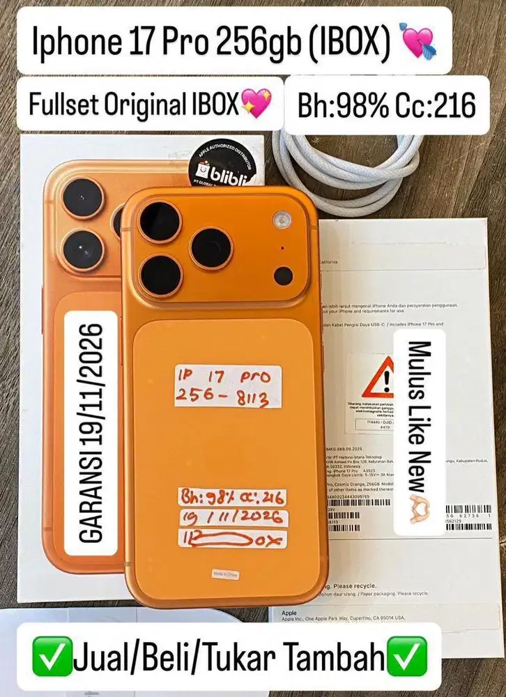 Iphone 17 Pro 256 Gb Cosmic Orange Resmi Ibox