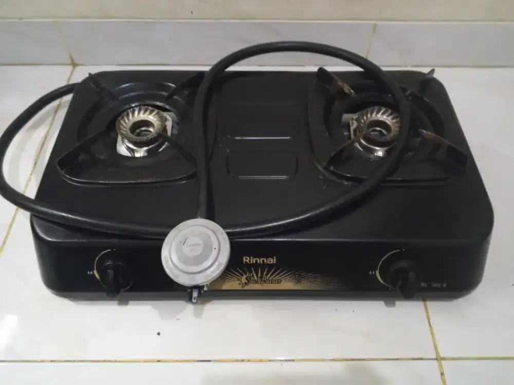 Kompor gas Rinnai 2 tungku + selang regulator