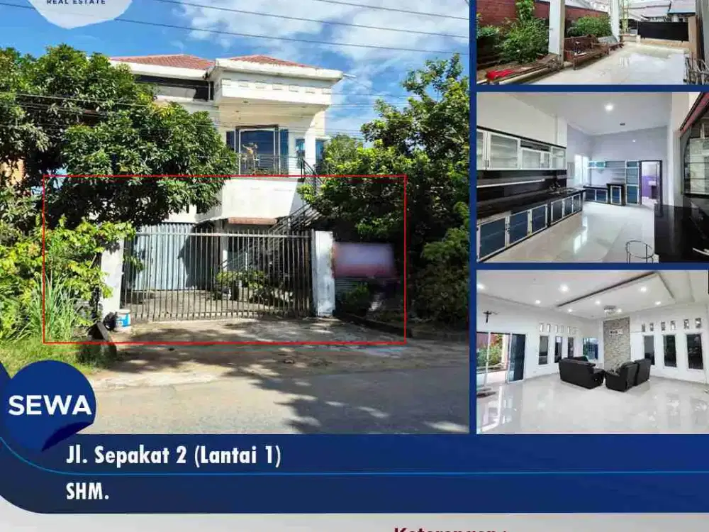 Disewakan HANYA LT. 1 - rumah pinggir Jl. Sepakat 2