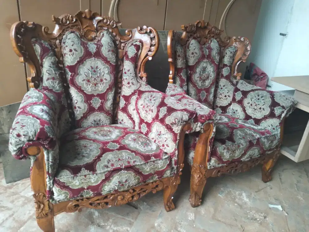 kursi tamu jati Jepara asli 7 person, siap pakai