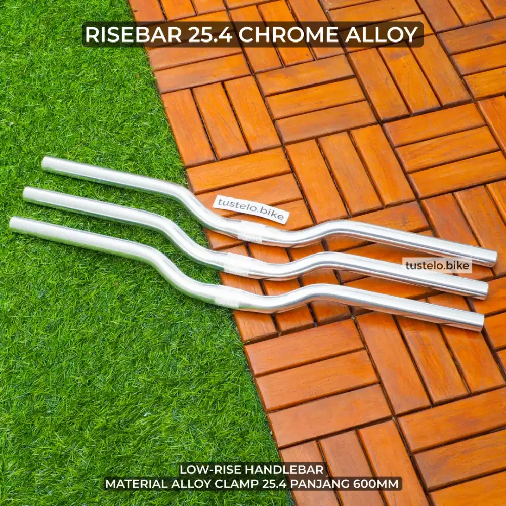 Risebar 25.4 Low Rise Stang Sepeda Alloy Chrome