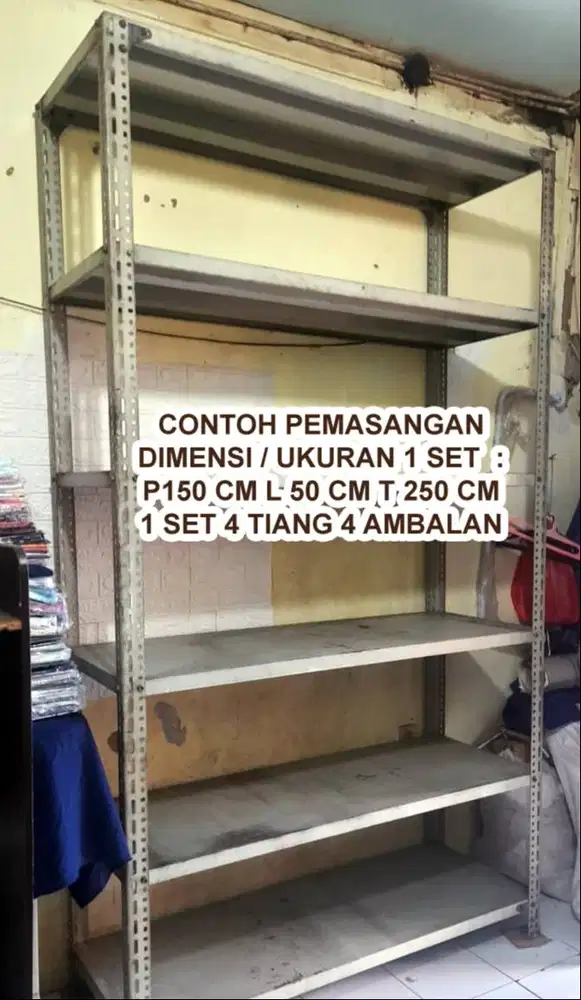 RAK BESI SIKU TEBAL KOKOH DAN BERKUALITAS