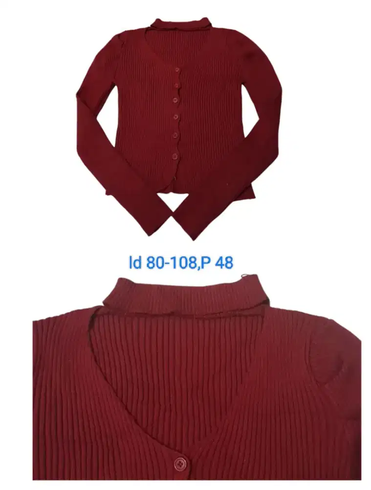 Blouse rajut maron