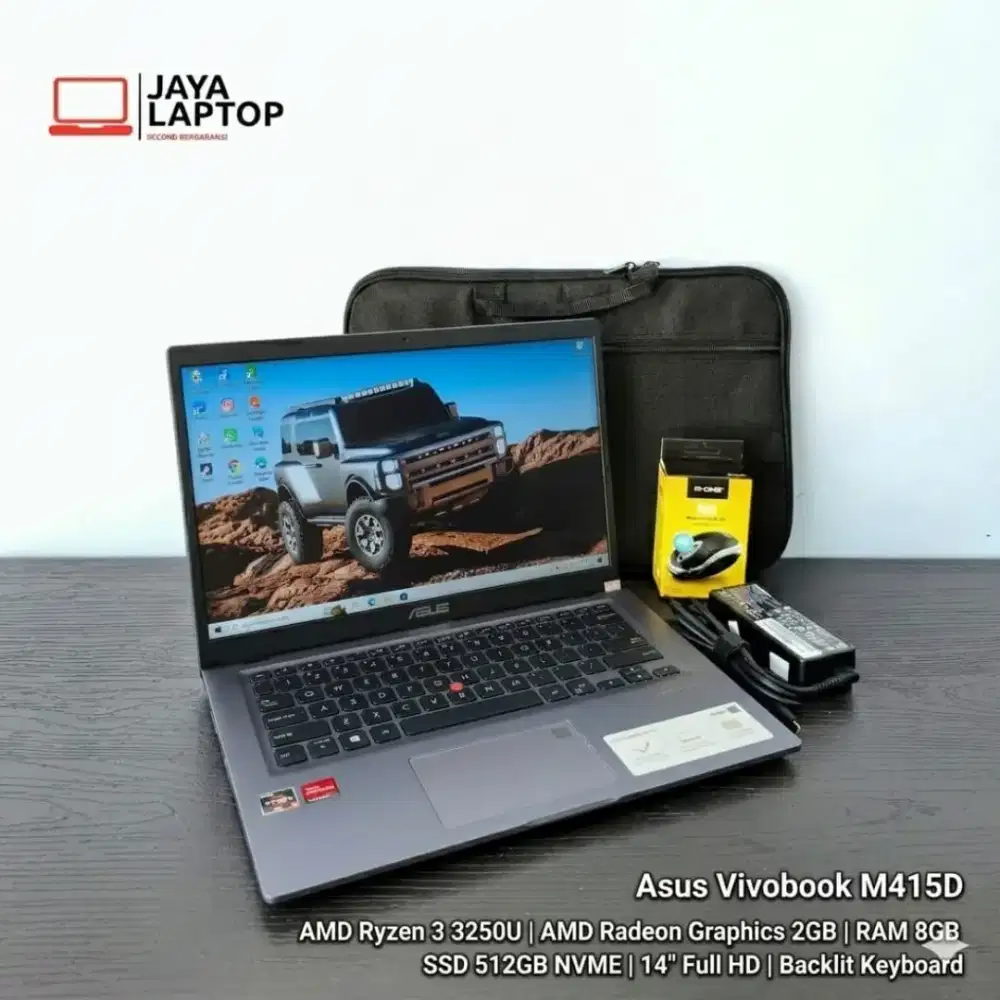 Asus Vivobook M415D Ryzen 3 RAM 8GB SSD 512GB Laptop Second Bekas