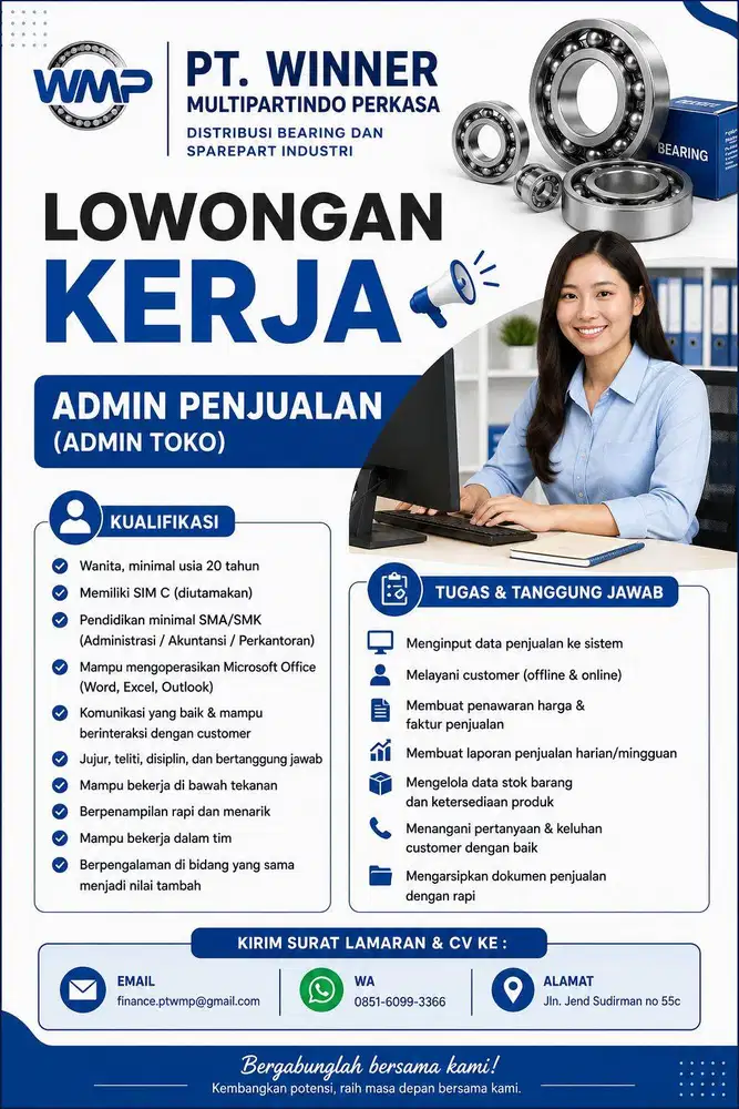 Dibutuhkan Segera Adm Toko