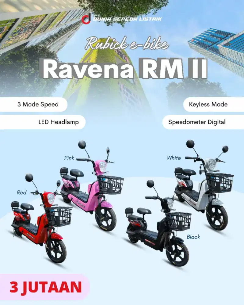 Jual Sepeda Listrik Murah 3jutaan Rubick Ravena Bisa Kredit