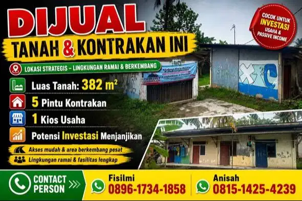 DIJUAL TANAH DAN KONTRAKAN DI KEDUNG WARINGIN BEKASI