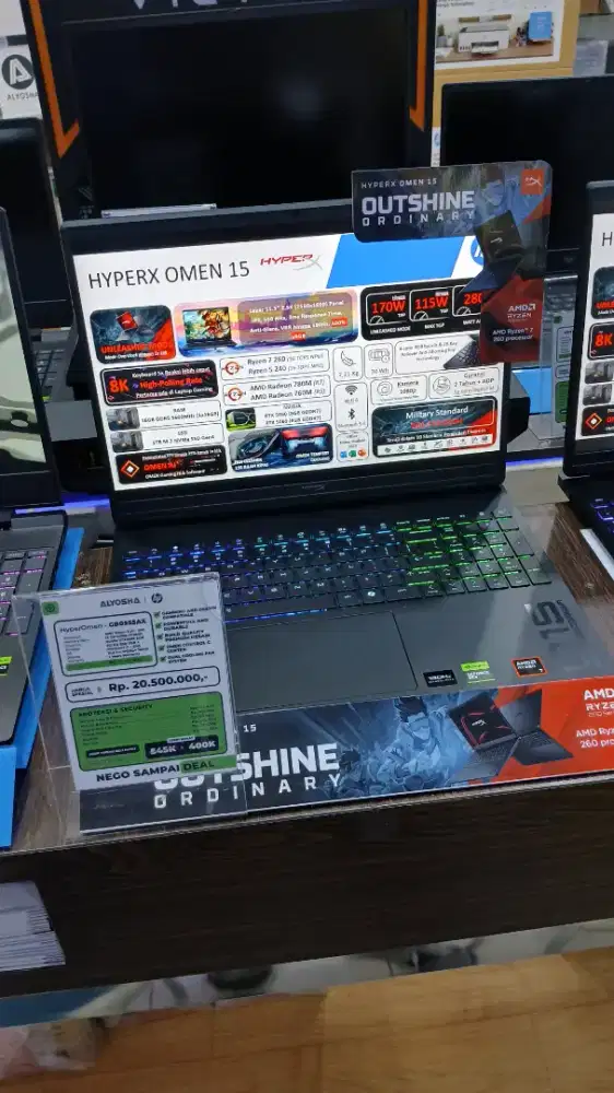 HYPERX OMEN GAMING 15 AMD RYZEN 7 260