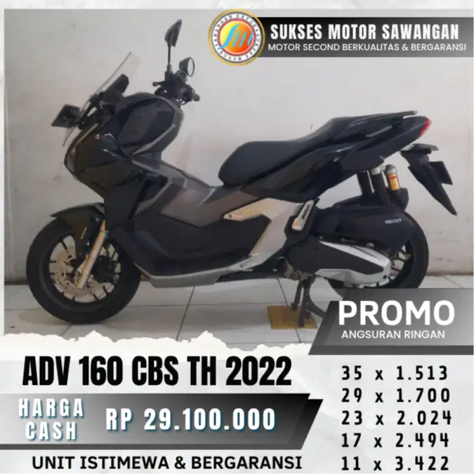 HONDA ADV 160 CBS TH 2022 HITAM UNIT MULUS BISA CASH KREDIT BERGARANSI
